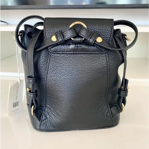 🏅🌈NEW🌈Tory Burch Thea Mini bucket backpack/shoulder bag/black/leather - Picture 3 of 14